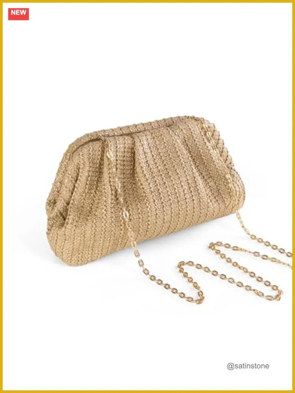 Elegant Woven Straw Clutch Purse for Women | Beach Summer Crossbody Handbag